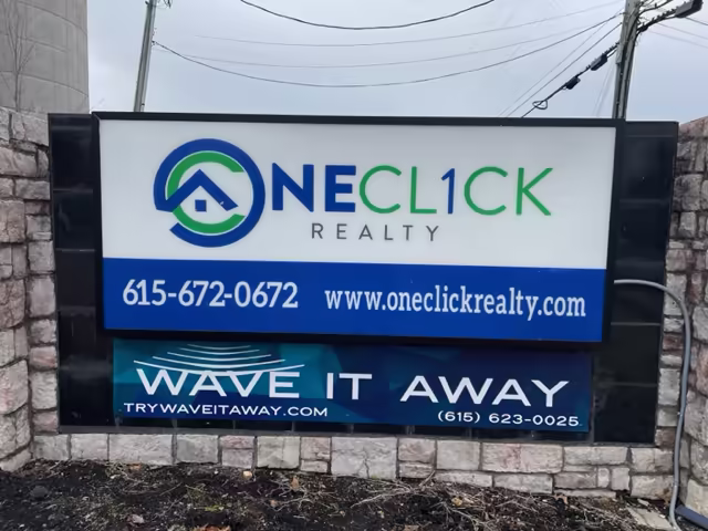 Wave It Away listed on the sign at the entrance on Raymond Hirsch Parkway